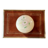 boite en opaline à motif floraux, années 60
