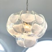 Murano glass petal chandelier by Carlo Nason for Mazzega