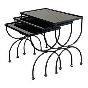 3 tables gigognes 1950 - opaline