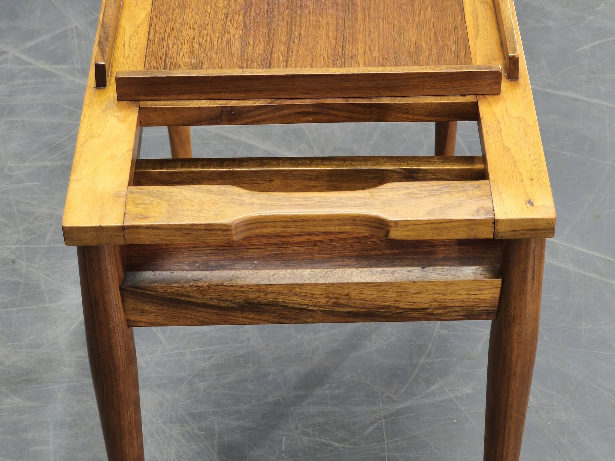 Mid Century Walnut Serving Cart, Czechoslovakia, 1970s