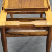 Mid Century Walnut Serving Cart, Czechoslovakia, 1970s