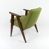 Restored vintage green lounge armchair from 60's