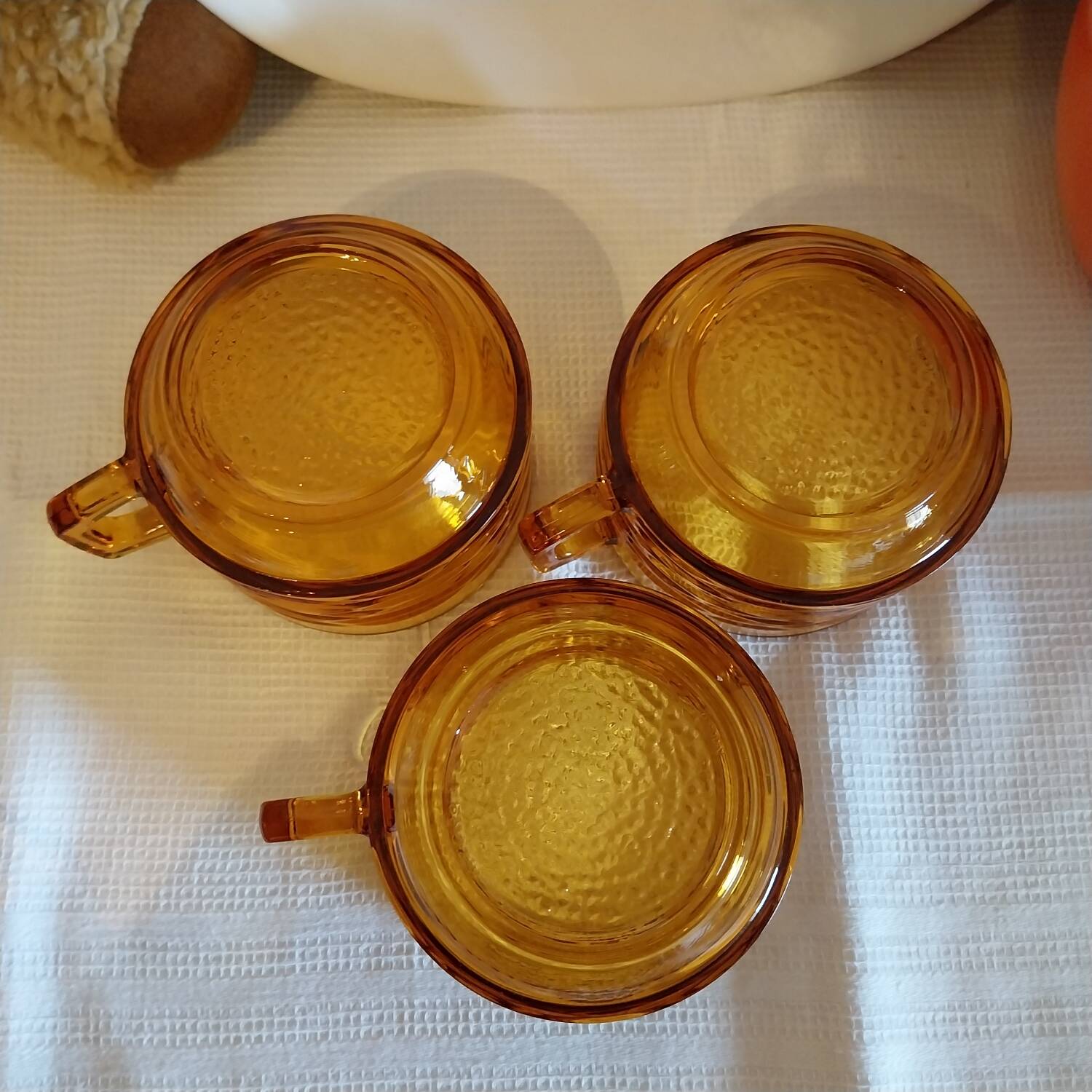 Large vintage glass cups by Vereco