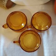 Large vintage glass cups by Vereco