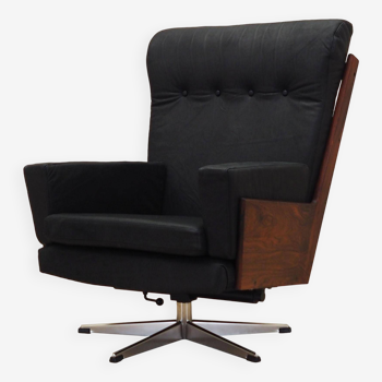 Office leather armchair, Danish design, 1970s, production: Denmark