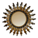 Sun mirror in wrought iron from the 1950s Italy.