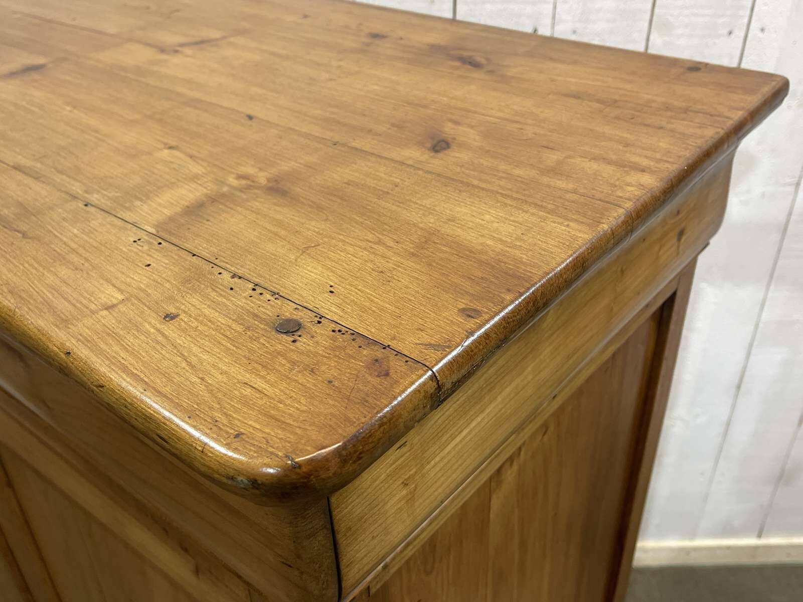 Small Louis Philippe 19th century cherry wood wardrobe with a drawer at the top