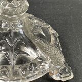 Tripod candle holder stylized foot dolphinfish, glass, very trendy