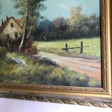 Pair two oil paintings on canvas