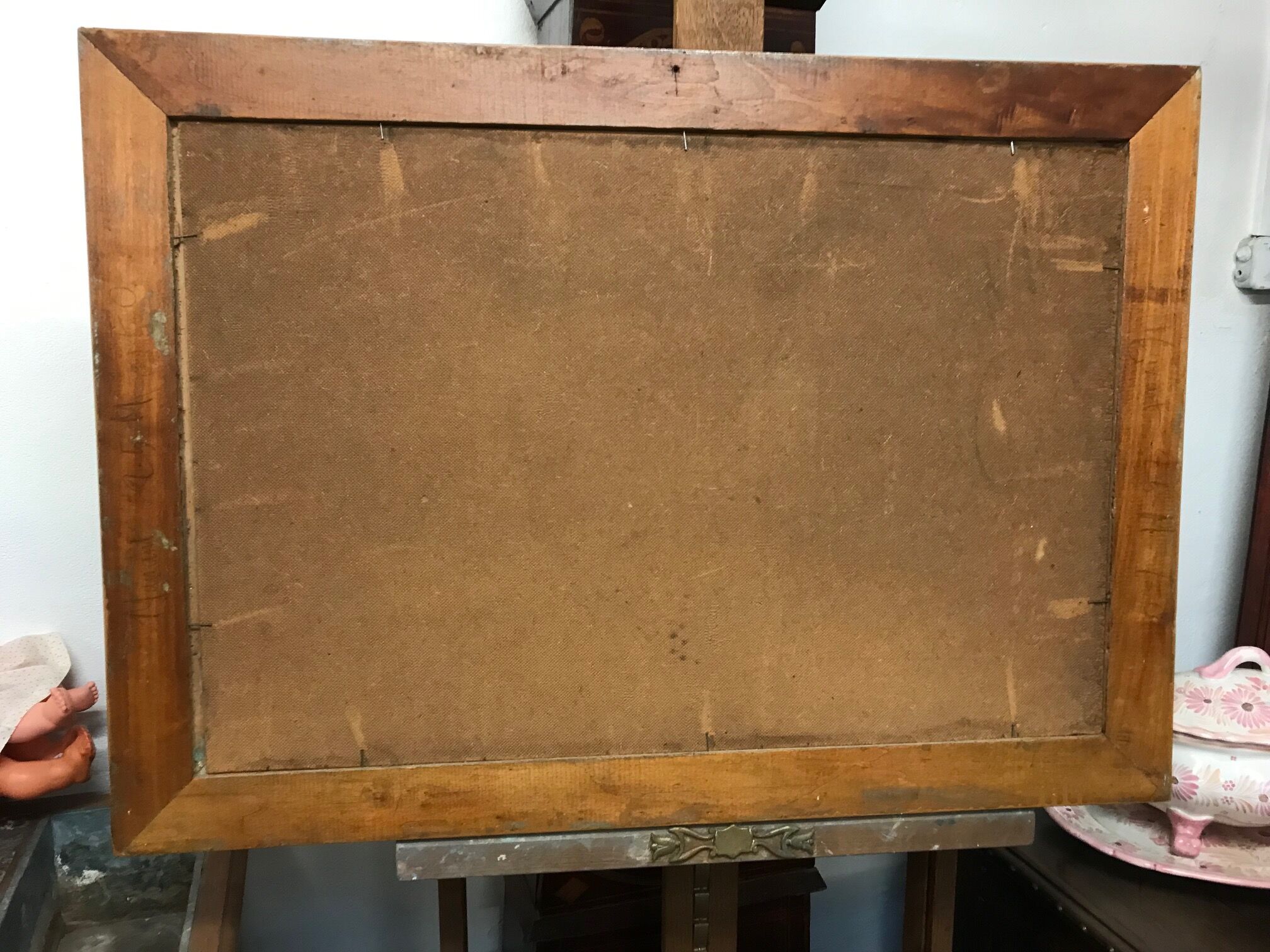 MANANT JEAN BAPTISTE OIL PAINTING SIGNED. SMALL MEDITERRANEAN PORT COTE D'AZUR