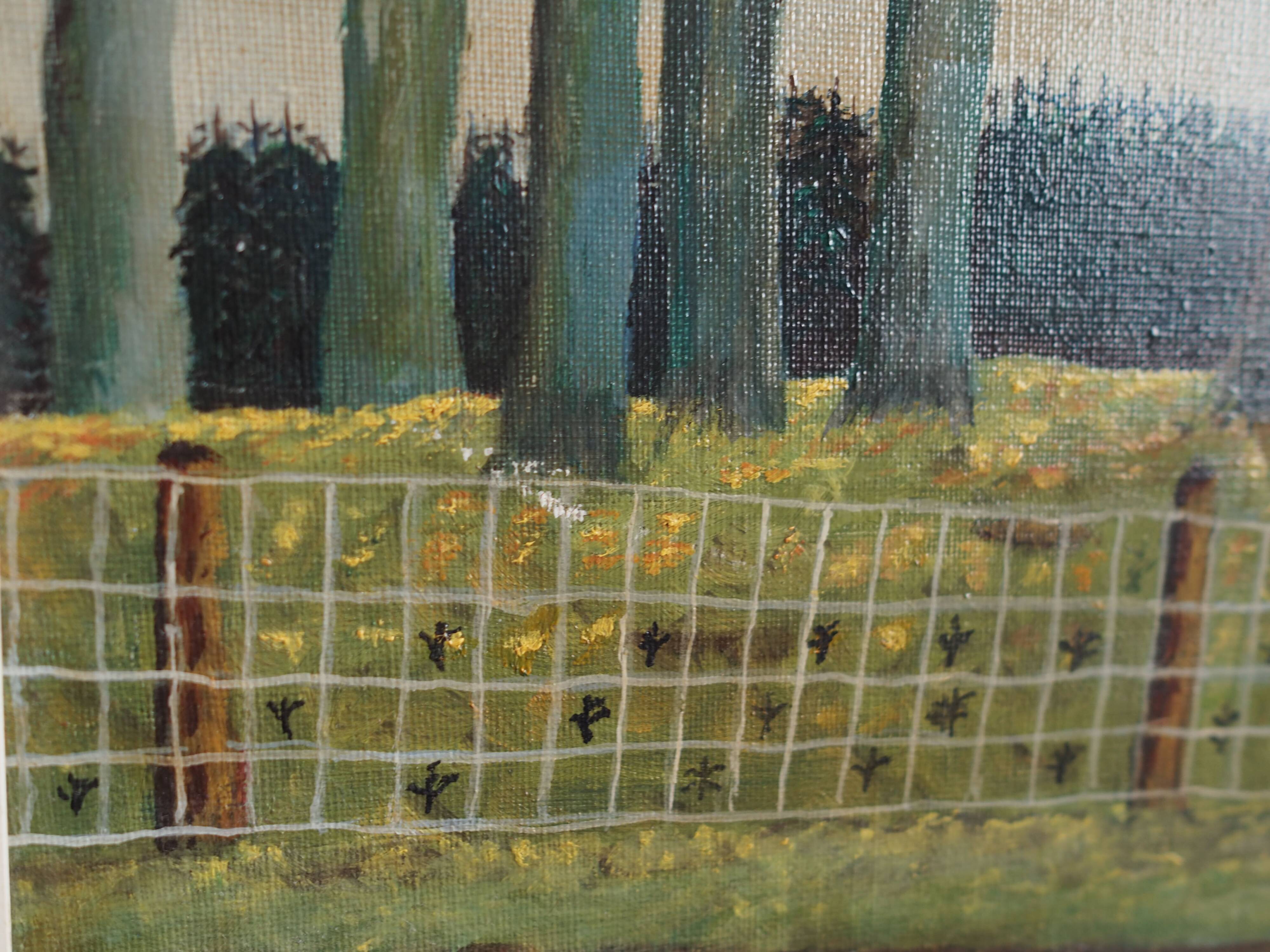 Painting „The Road to the Forest”, Scandinavian design, 1960s