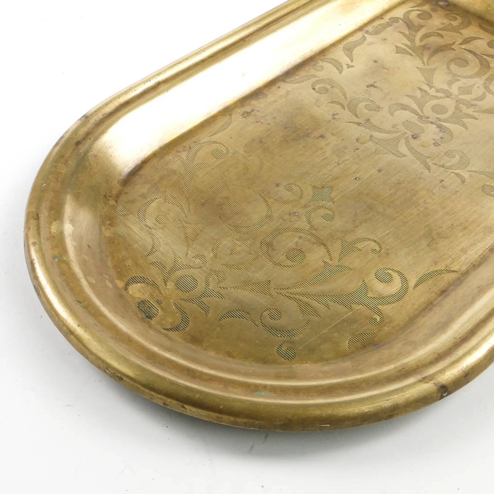 Eclectic samovar tray, brass, Poland, 19th century