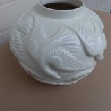 1930s ceramic ball vase with seagulls