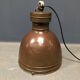 Old copper industrial church pendant light, Dutch 1930
