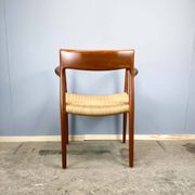 Danish armchair by Niels Otto Møller, teak and paper cord, 1960s
