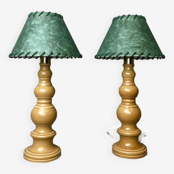 Paire de lampes de table en céramique classique portugaise
