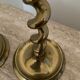 Pair of bronze torch candlesticks 1900