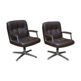 Office leather armchairs Design 1970