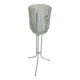 Large Champagne bucket in pressed molded glass and its support.