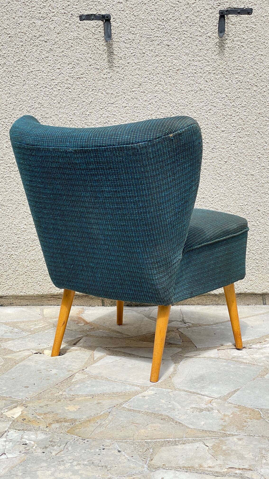 Midnight blue vintage cocktail chair