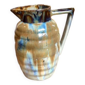 Enamelled stoneware pitcher from the 1950s