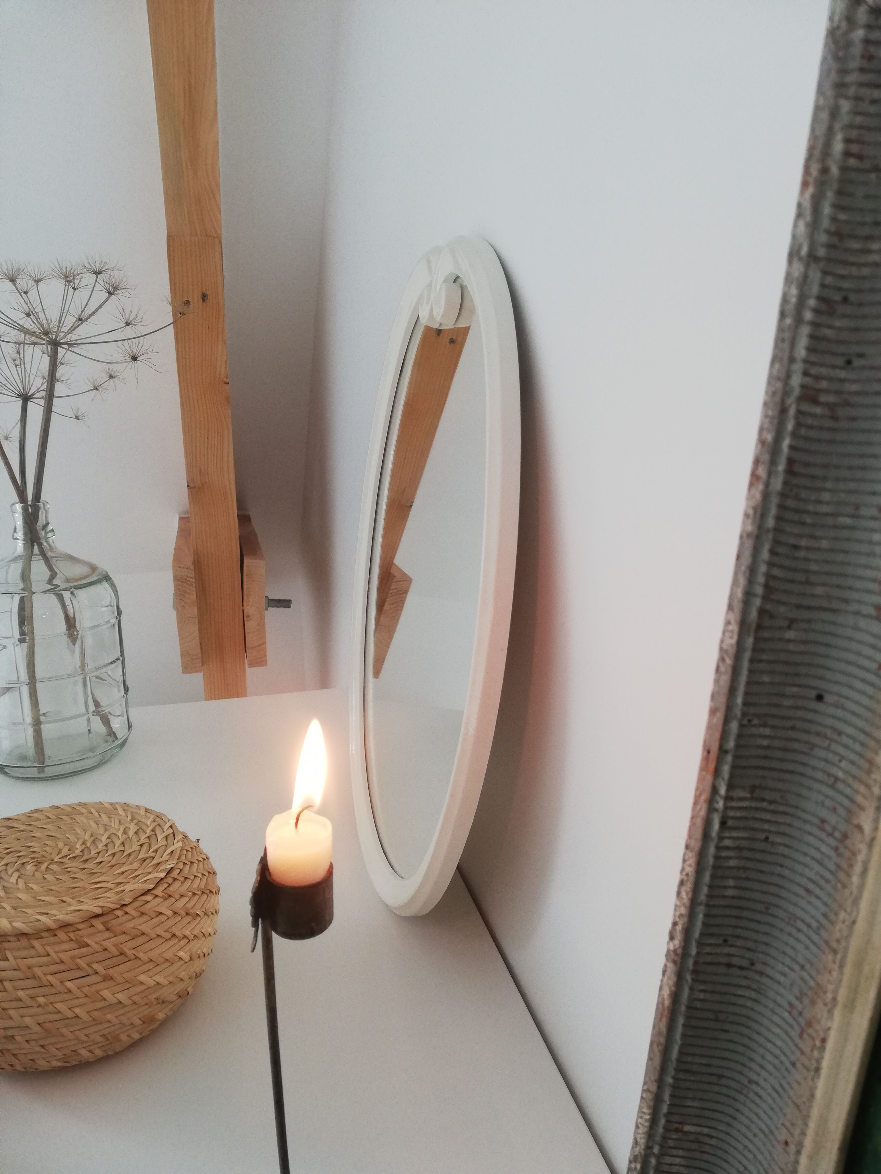 Vintage oval mirror