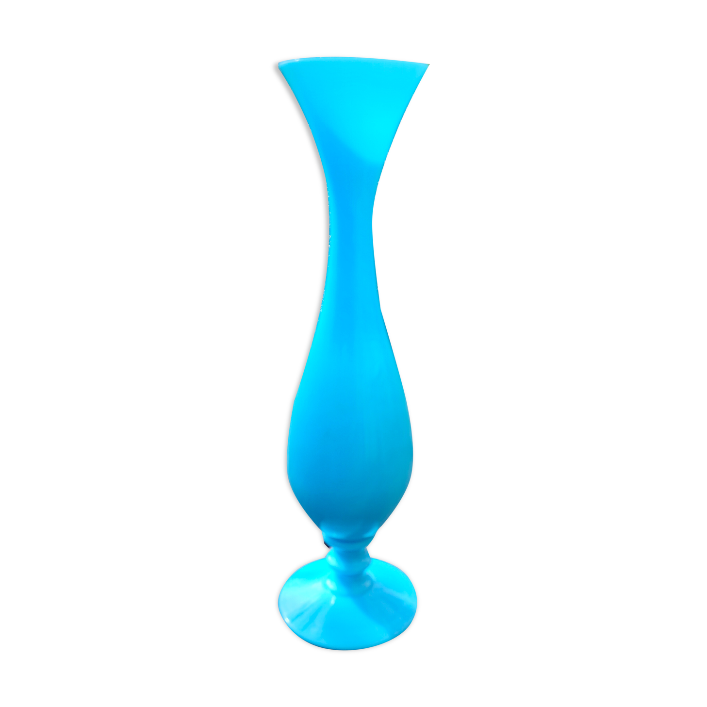 Blue opaline vase