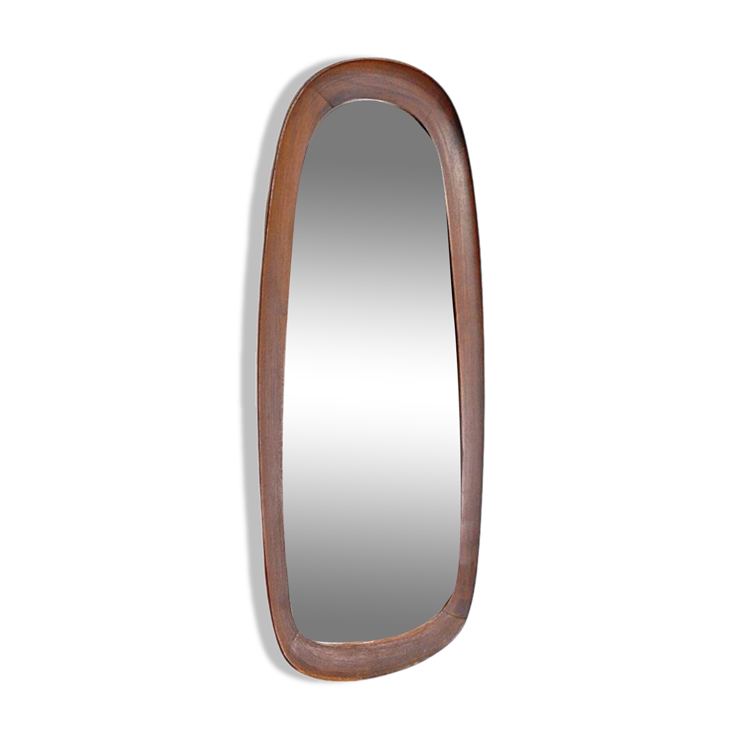 1960s Danish teak mirror H:73cm