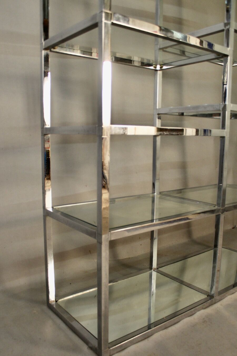 70s chrome shelf