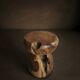 LENA stool in hand-carved solid recycled teak