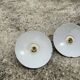 Vintage suspension duo in enamelled sheet metal style indus green and white