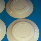 5 ironstone plates - colorful floral patterns, approx. 23cm in diameter.
