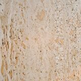 Travertine and brass coffee table