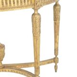 Console in gilded wood and Aleppo breccia marble. Circa 1780.