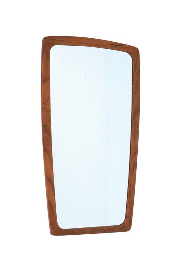 Mid-century teak mirror / Danish modern design / 1960s