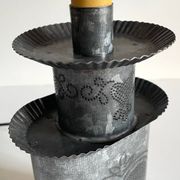 LAMPE Coeur ZINC Vintage