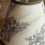 3 abats-jours en toile de Jouy grise et beige