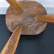 Brutalist stool, 70s, in olive tree