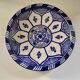 Cobalt blue Moroccan plate