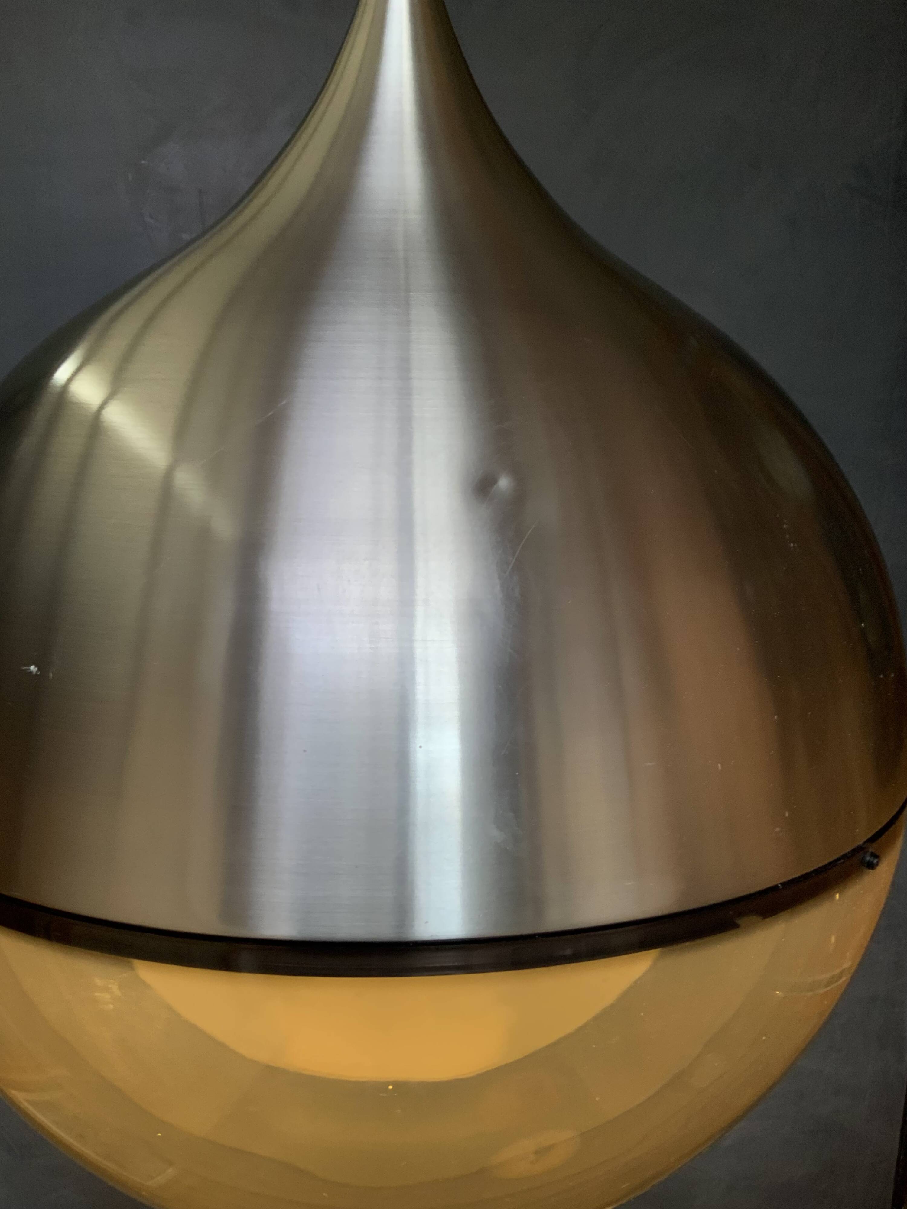 Vintage Ceiling Lamp Börje Claes Globular Model Metal/Plastic Sweden 1970