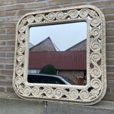 Mirror in travertine from italy