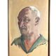 Tableau huile HSP portrait de Besset signé daté XXème