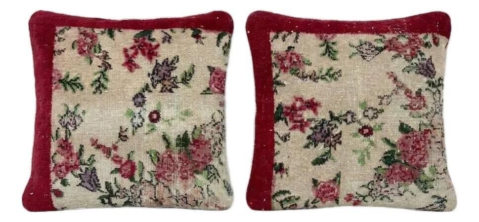 Set of 2 vintage Turkish cushion covers 61x61 cm