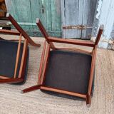 Scandinavian chairs, compass foot, skai