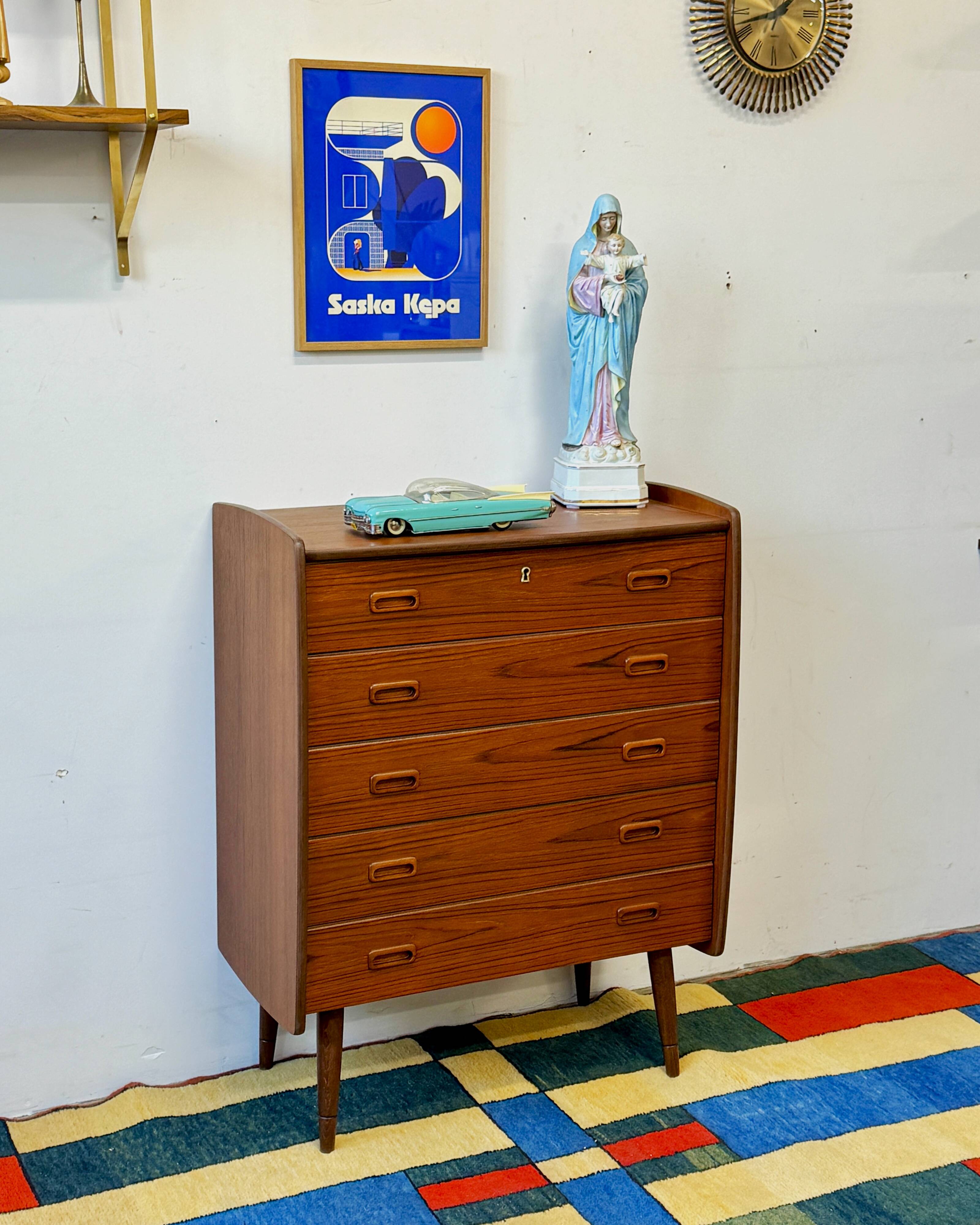 Teak Drawer Cabinet, Norway, Mid-C Modern, Vintage