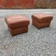 Pair of leather footrests from the 70s/80s.