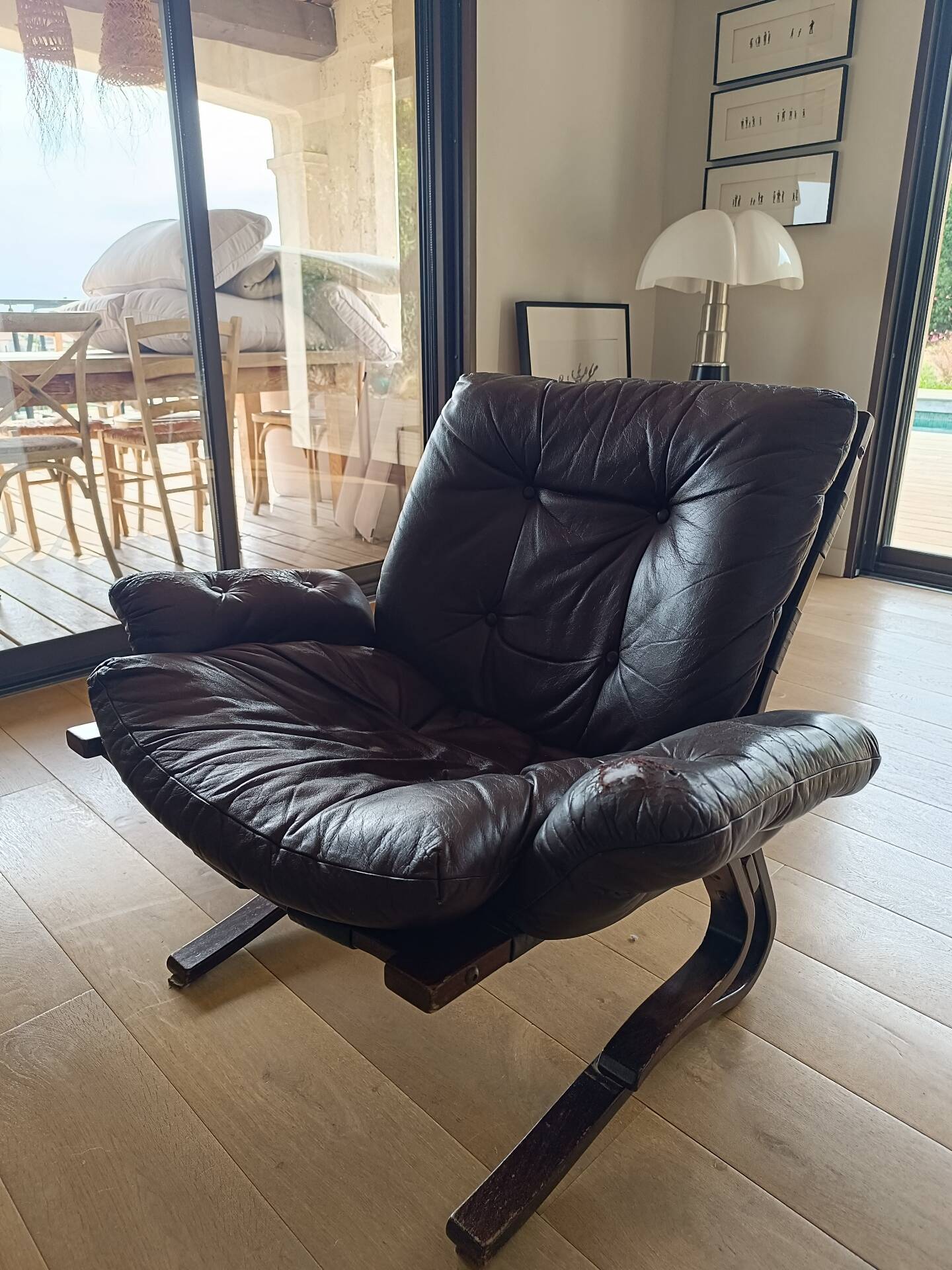 Fauteuil kengu designer elsa et nordhal solheim  pour rikken année 60