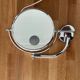 Vintage magnifying and illuminating mirror chromed metal Arpin Paris 1970