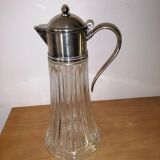 Large sharpener in molded glass and silver metal