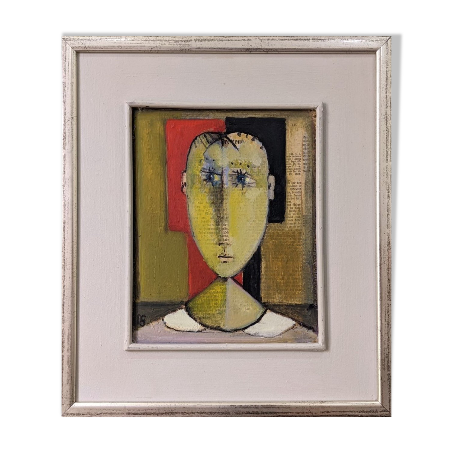 Contemporary Figurative Oil Painting "Portrait of a Boy" Framed, 2009